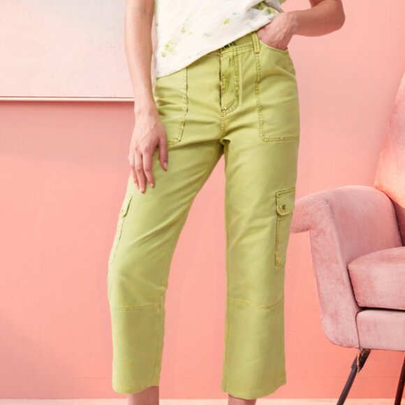 Lime Green Utility Chic — B.P. Cargo Pants (Size 6) - Picture 3 of 17